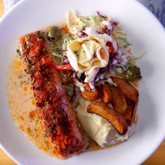 Oven baked salmon